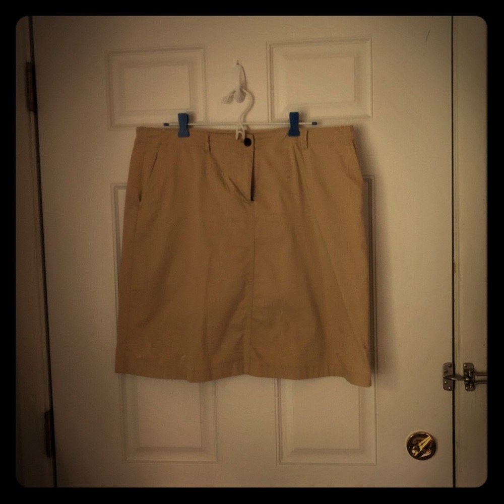 Tan Chino Skirt